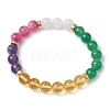 4Pcs 4 Styles Natural Gemstone Beads Stretch Bracelets Sets BJEW-JB11010-3