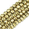 Electroplate Non-magnetic Synthetic Hematite Beads Strands G-S352-44B-01-1