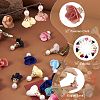32Pcs 16 Colors Flower Chiffon Pendants FIND-TA0003-41-4