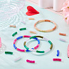 100Pcs Two Tone Acrylic Beads MACR-TA0002-80-7