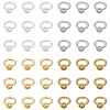 40Pcs 4 Colors Brass Ring Charm Connectors KK-TA0008-48-2