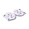 DIY Cat Special Shaped Diamond Painting Mini Makeup Mirror Kits DIY-P048-02-4