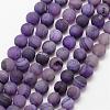 Natural Druzy Geode Agate Bead Strands G-K166-09-8mm-07-1