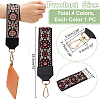 4Pcs 4 Color Polyester Wristlet Short Bag Straps AJEW-WR0001-83-2