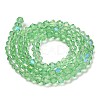 Transparent Electroplate Glass Beads Strands GLAA-F029-2mm-D24-2