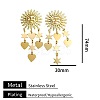 304 Stainless Steel Chandelier Earrings for Women WG43ED1-01-1