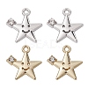 4Pcs 2 Colors Rack Plating Alloy Rhinestone Pendants FIND-YW0003-59-1