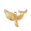 304 Stainless Steel Whale Pendants STAS-S186-05B-G-1