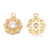 Brass Micro Pave Cubic Zirconia Pendants KK-N216-369-2