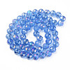 Electroplate Transparent Glass Beads Strands EGLA-N002-34B-C05-2