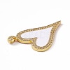 Brass Micro Pave Cubic Zirconia Pendants KK-P224-02G-02-3