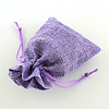 Polyester Imitation Burlap Packing Pouches Drawstring Bags X-ABAG-R004-14x10cm-08-3