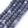 Natural Crackle Agate Beads Strands G-G055-6mm-10-1