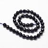 Synthetic Blue Goldstone Beads Strands G-D840-14-8mm-2
