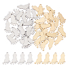 40Pcs 2 Colors 304 Stainless Steel Pendants STAS-UN0028-47-1