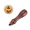   DIY Letter Scrapbook Brass Wax Seal Stamps and Wood Handle Sets AJEW-PH0010-B-3