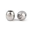 Tarnish Resistant 304 Stainless Steel European Beads STAS-E034-4-4
