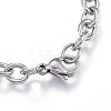 Tarnish Resistant 304 Stainless Steel Charm Bracelets BJEW-G544-10P-5