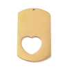 Ion Plating(IP) 304 Stainless Steel Pendants STAS-K270-25B-G-1