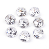 Pointed Back & Back Plated Glass Rhinestone Cabochons RGLA-J012-10mm-001-1