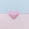 Rainbow Iridescent Laser Effect Embossed Heart Shape Sew on Ornament Accessories PW-WG82569-02-1