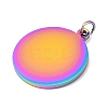 Ion Plating(IP) 304 Stainless Steel Pendants STAS-I311-33H-RC-2