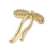 Rack Plating Brass Micro Pave Clear Cubic Zirconia Pendants KK-H463-12G-2