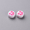 White Opaque Acrylic Beads MACR-N008-42-A-3