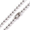 Non-Tarnish 304 Stainless Steel Ball Chain Necklaces for Women NJEW-G135-01E-P-2