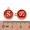Golden Plated Alloy Enamel Charms X-ENAM-S118-03S-3