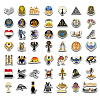 50Pcs Egyptian Pyramid Pharaoh Mummy Stickers for Laptop Motorcycle Bicycle Skateboard Luggage STIC-PW0002-088-2