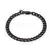 Men's 304 Stainless Steel Cuban Link Chain Bracelets BJEW-JB05917-02-1