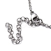 304 Stainless Steel Beaded Necklaces NJEW-H210-B-P-4