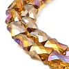 AB Color Plated Transparent Glass Beads Strands EGLA-P051-06A-A13-4