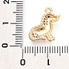 Brass Micro Pave Clear Cubic Zirconia Pendants KK-T075-05G-3