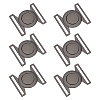 6 Sets Zinc Alloy Side Release Buckles FIND-BC0019-63B-1