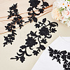 4Pcs 2 Styles Plum Blosssom & Flower Cotton Computerized Embroidery Sew on Patches PATC-GA0001-35-4