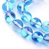 Synthetic Moonstone Beads Strands G-R375-8mm-B11-1