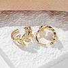 Brass Micro Pave Clear Cubic Zirconia Cuff Earrings X-EJEW-I249-11G-2