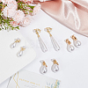 ANATTASOUL 4 Pairs 4 Style ABS Imitation Pearl Teardrop Clip-on Earrings EJEW-AN0004-84-7