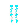 Word HOWDY Acrylic Dangle Stud Earrings FS-WGBB6AA-04-2