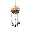 Acrylic Sun Pendant Decorations HJEW-D302-06-2