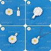 100Pcs 2 Colors Tibetan Style Alloy Glue-on Flat Pad Bails FIND-SP0001-90-6