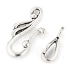 Tibetan Style Antique Silver Wing Hook and Eye Clasps X-LF1157Y-3
