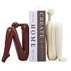2Pcs 2 Styles Porcelain Abstract Human Display Decoration DJEW-DC0001-20-1