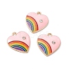 Alloy Enamel Pendant ENAM-H039-07G-D-3