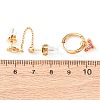 304 Stainless Steel Heart Stud Earring & Hoop Earring Sets EJEW-K268-93G-01-4-5