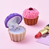 Cup Cake Shape Velvet Jewelry Boxes VBOX-L002-A02-5