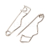 Iron Crimp Safety Pin Brooch Findings JEWB-Z050-01P-02-2