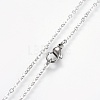 Brass Real Platinum Plated Cable Chains Pendant Necklaces NJEW-JN02259-02-4
